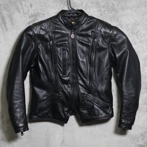 Harley-Davidson Jacket Womens XL Black FXRG Series 1 Leather Motorcycle Padded